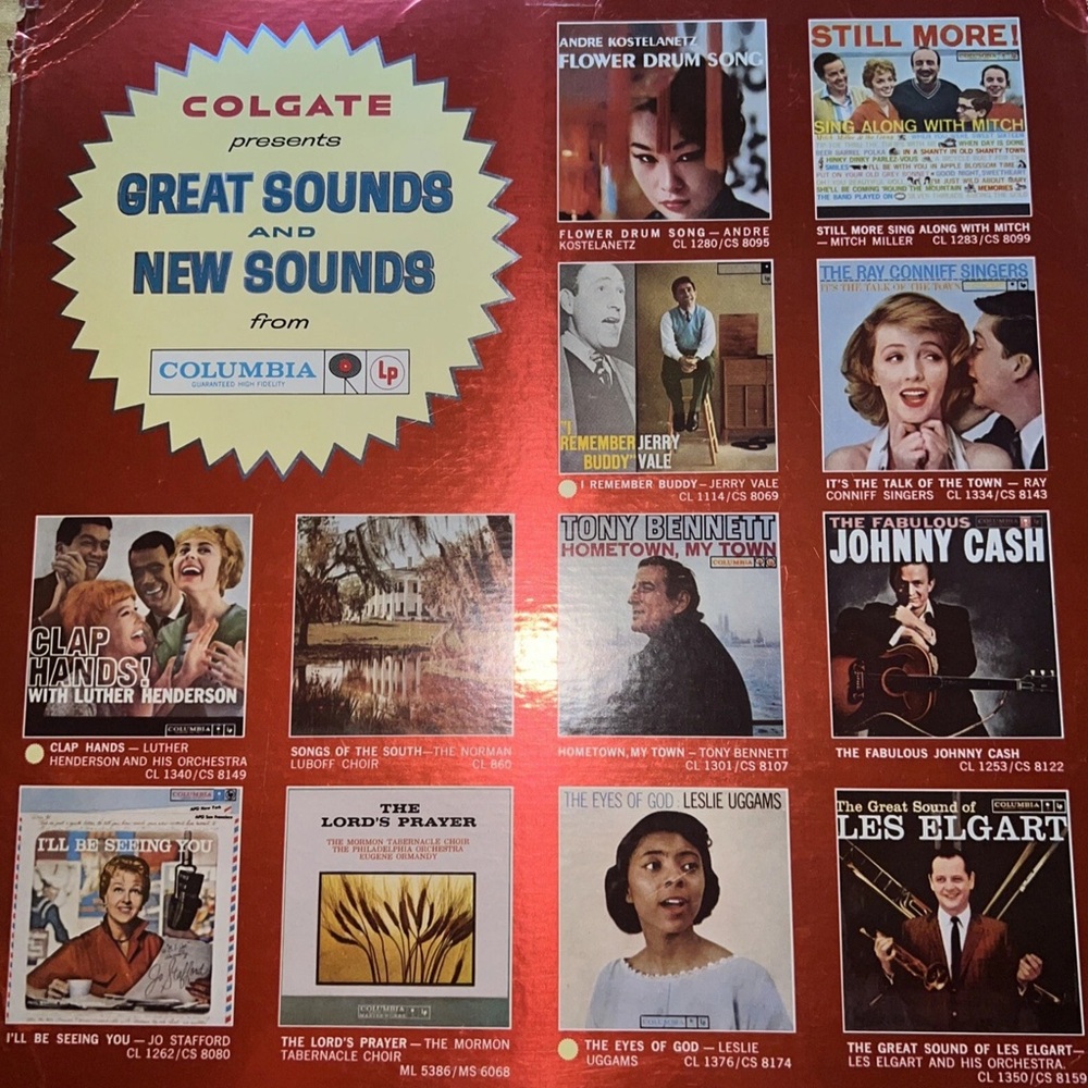 Colgate presents: "Great Sounds and New Sounds from Columbia" 1958 12 inch LP